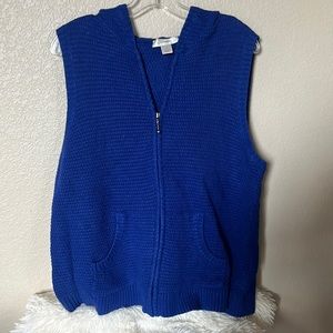 Cj banks blue vest sz X 45%cotton